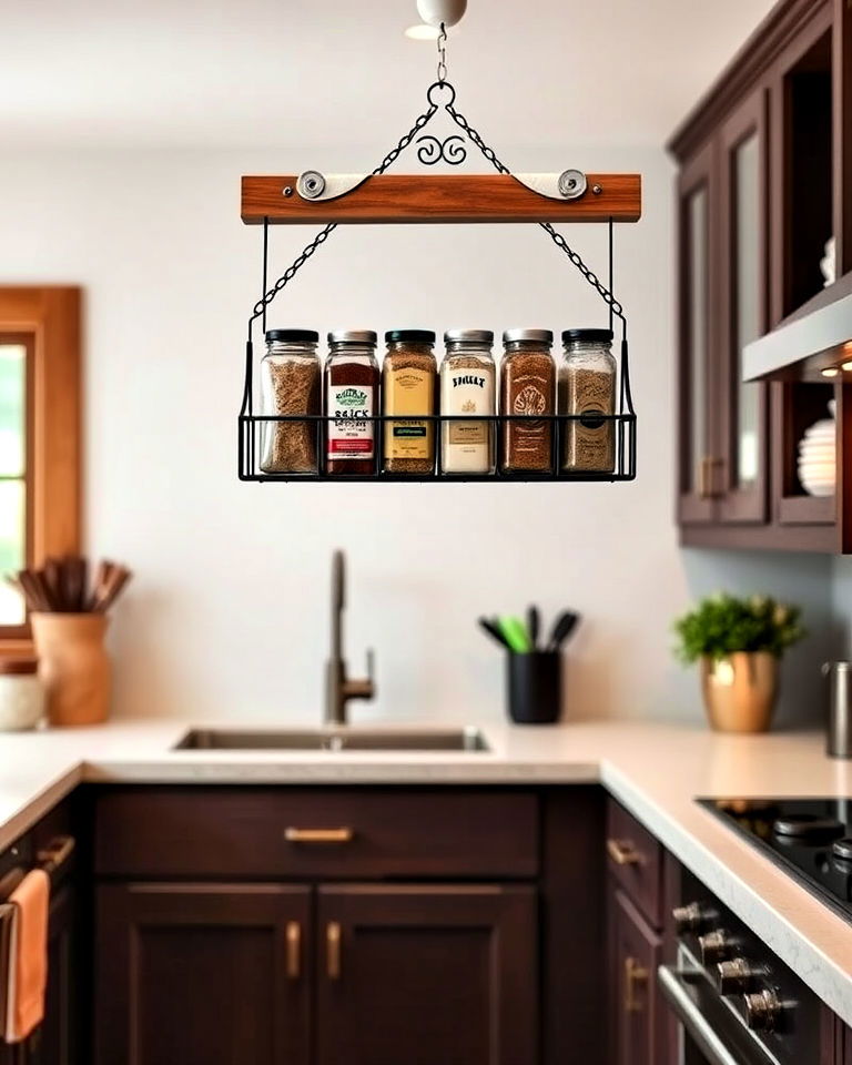 unique aesthetic hanging spice rack - 40 Spice Rack Ideas