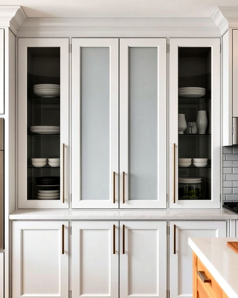 unique aesthetic tinted glass doors - 20 Modern Style Glass Kitchen Cabinets