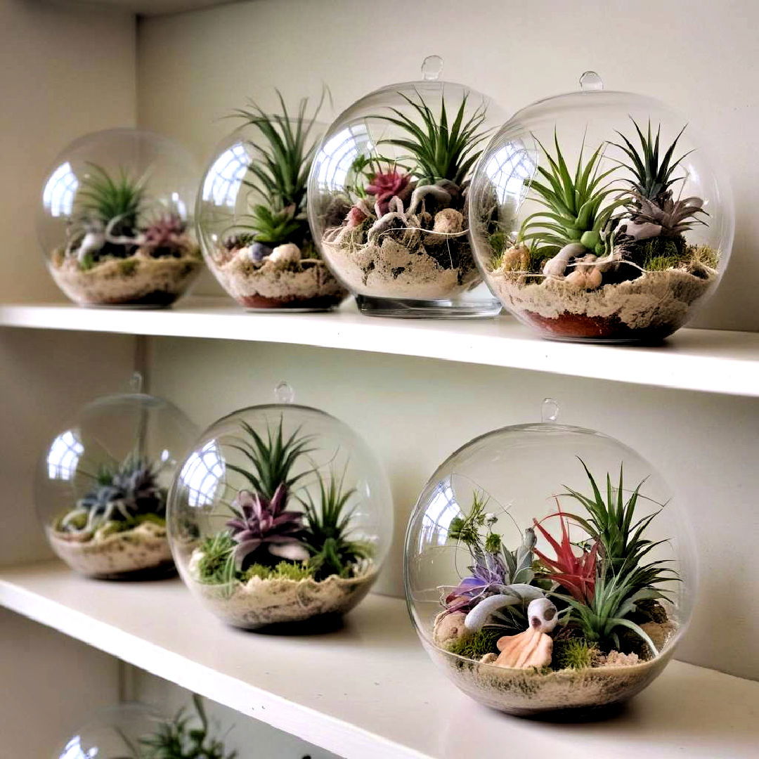 unique air plant display - 20 Plant Room Ideas