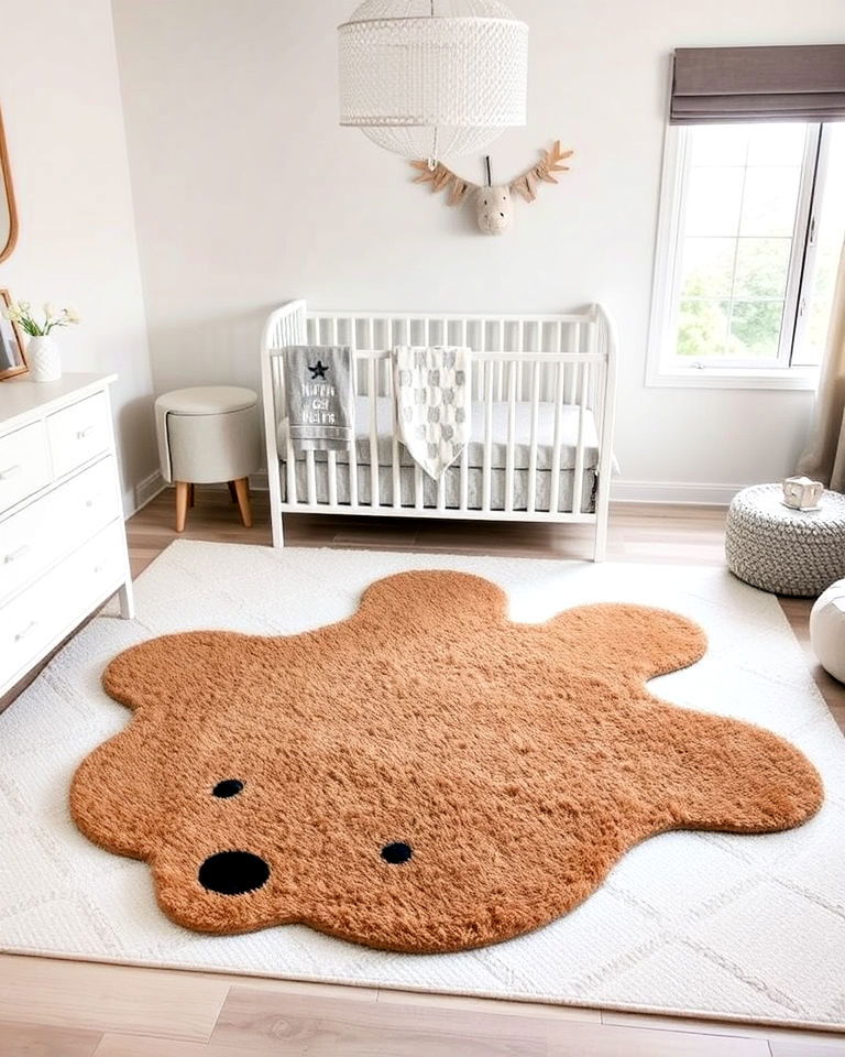 unique animal shaped rug - 25 Woodland Nursery Ideas