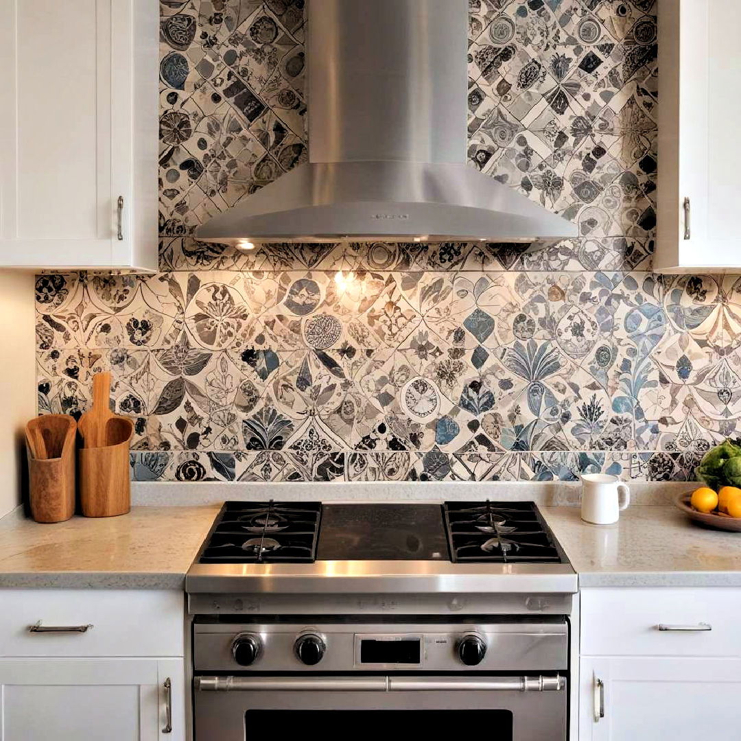 unique backsplash to style galley kitchen - 40 Galley Kitchen Ideas