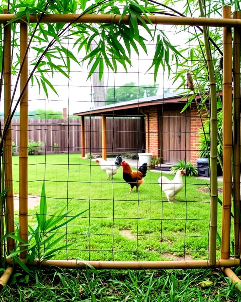 unique bamboo chicken fence - 25 Chicken Fence Ideas