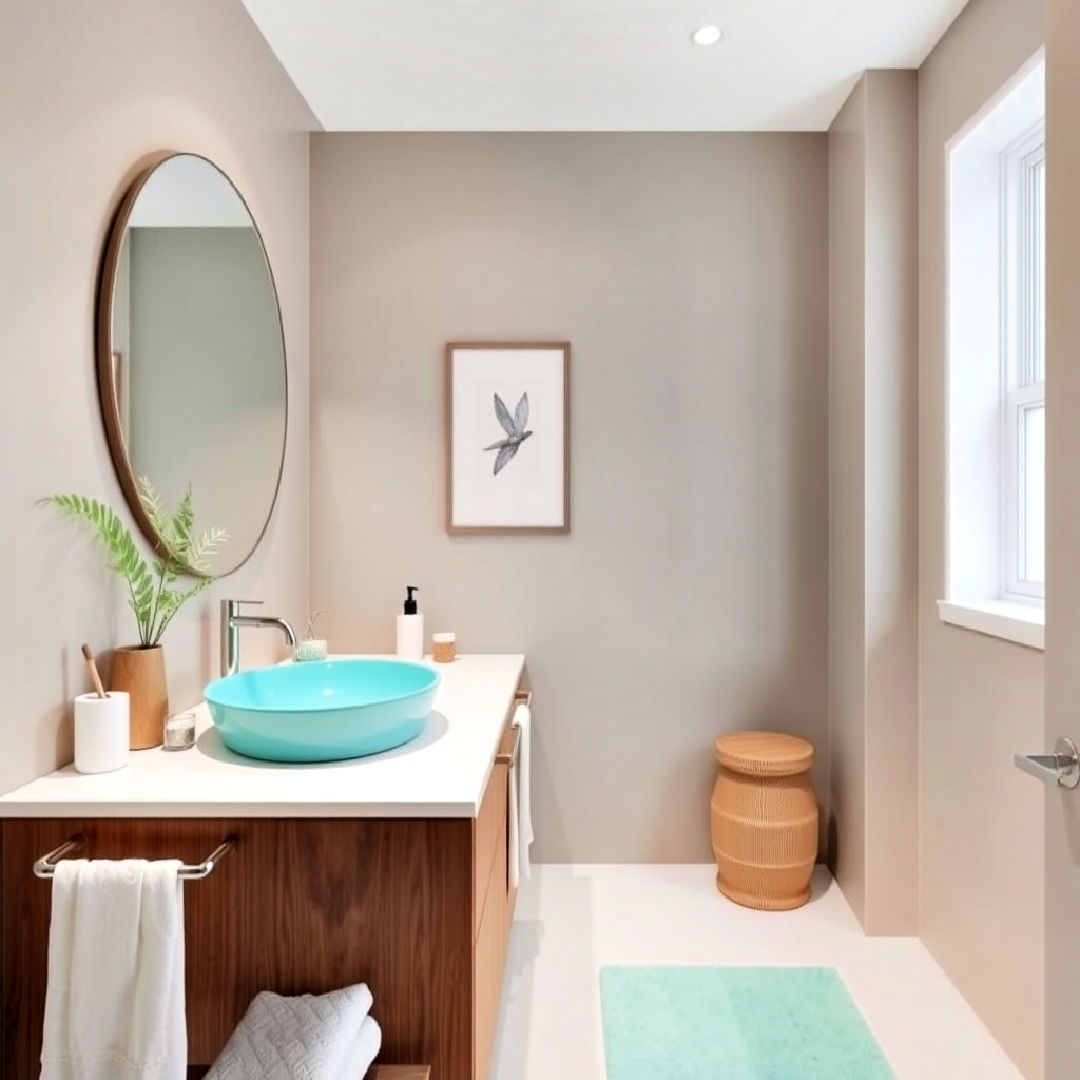 unique colorful sink basin - 25 Colorful Bathroom Ideas