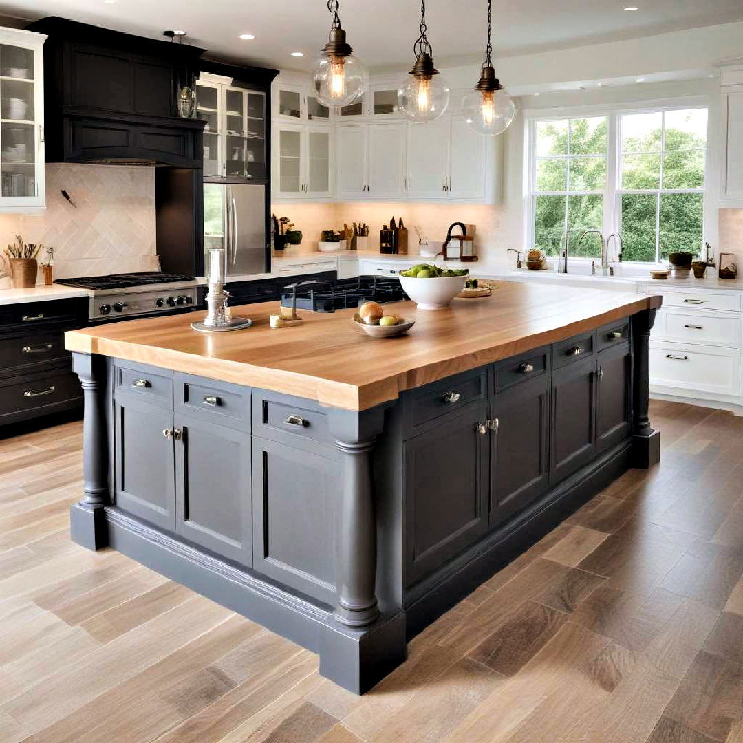 unique contrast colors - 40 Kitchen Island Ideas