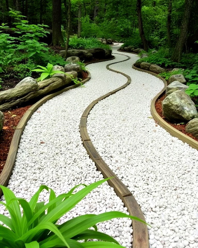 unique crushed shell path - 20 Woodland Garden Path Ideas