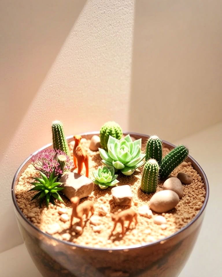 unique desert themed miniature garden - 20 Miniature Garden Ideas