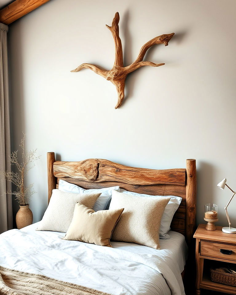 unique driftwood decor piece - 20 Forest-Themed Bedroom Ideas