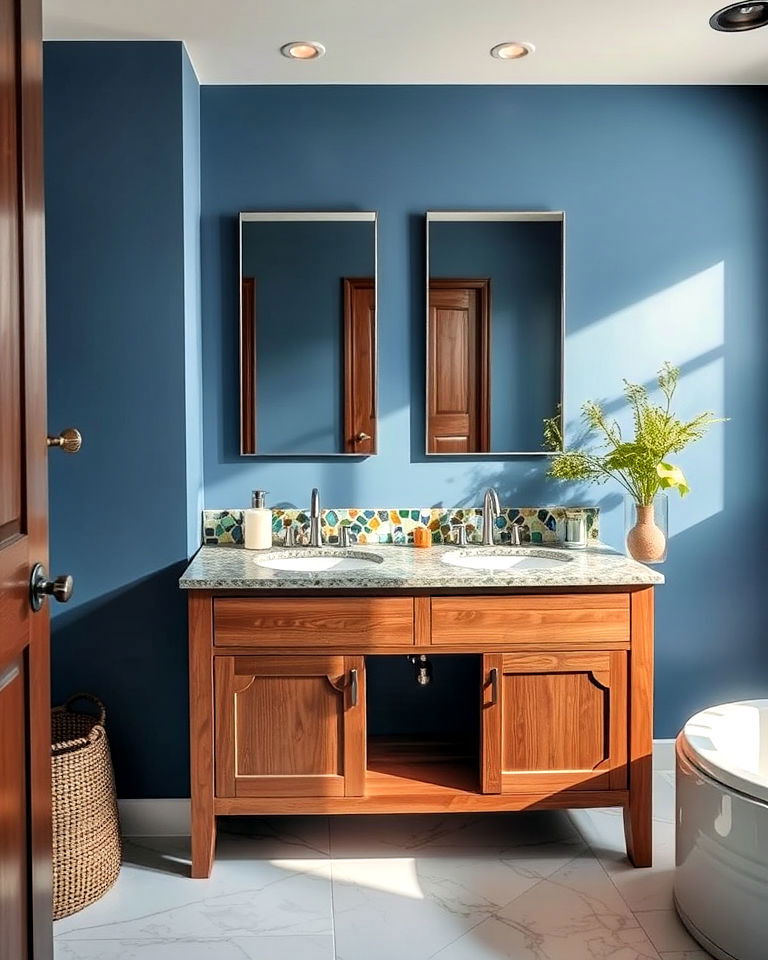 unique eco friendly recycled glass countertop - 20 Bathroom Countertop Ideas