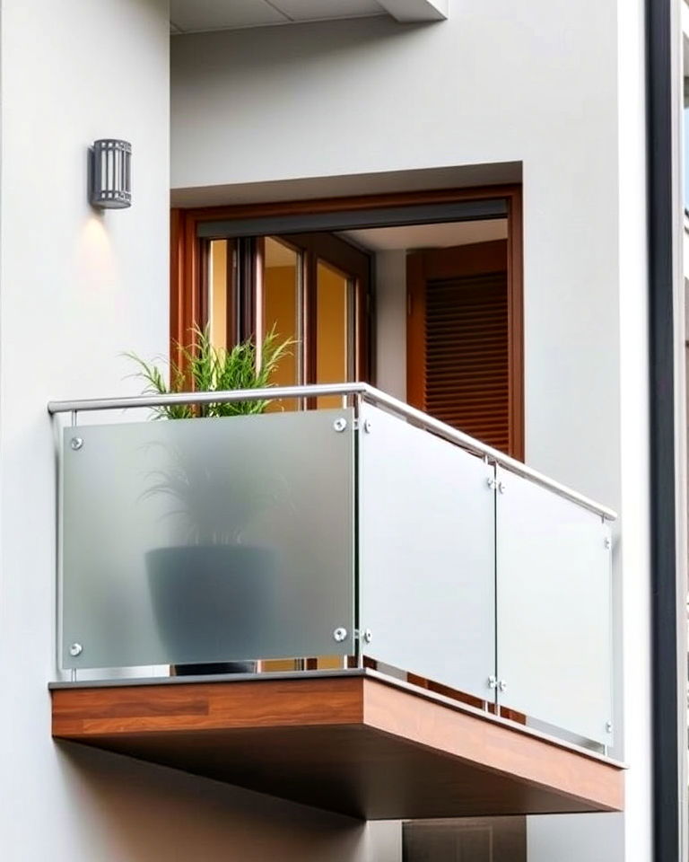 unique frosted glass railings for privacy - 25 Balcony Railing Design Ideas