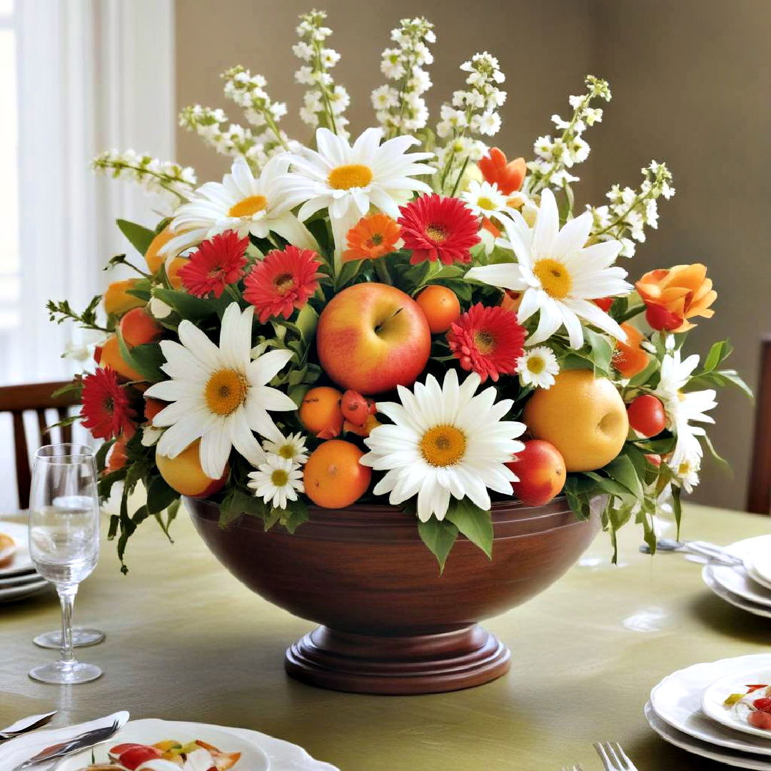 unique fruit and flower combo - 25 Spring Centerpiece Ideas