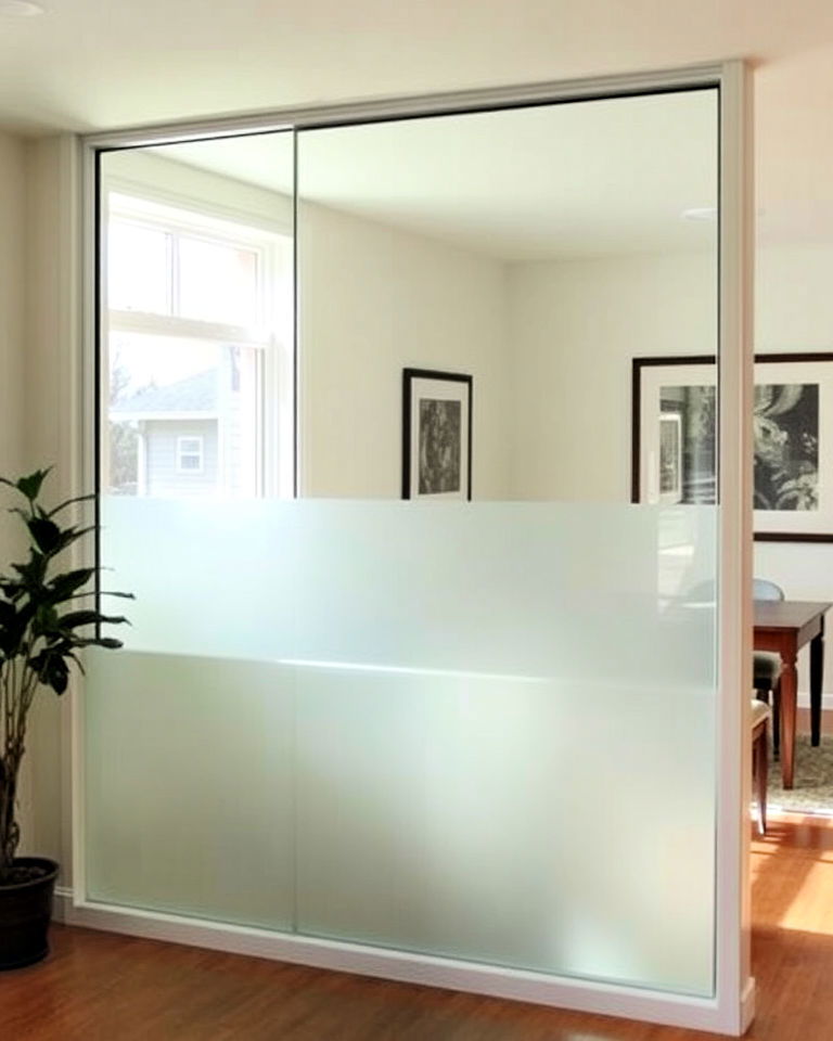 unique half wall with glass panels - 30 Half Wall Ideas