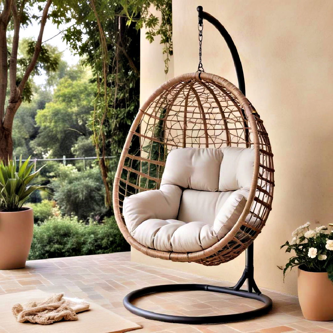 unique hanging egg chair - 40 Outdoor Seating Ideas