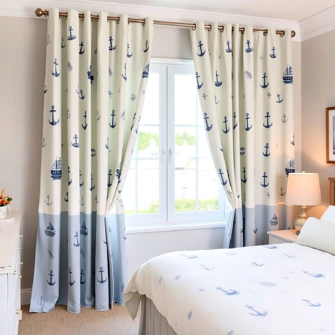 unique marine themed curtains - 40 Ocean-themed Bedroom Ideas