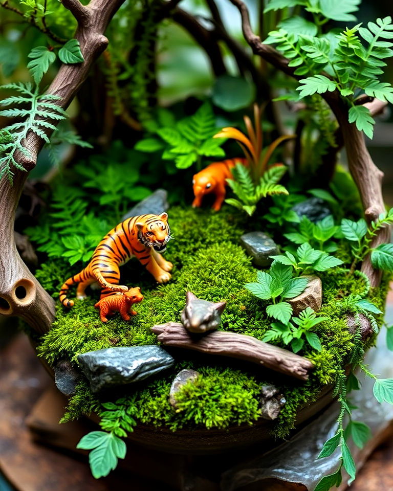 unique miniature jungle garden - 20 Miniature Garden Ideas