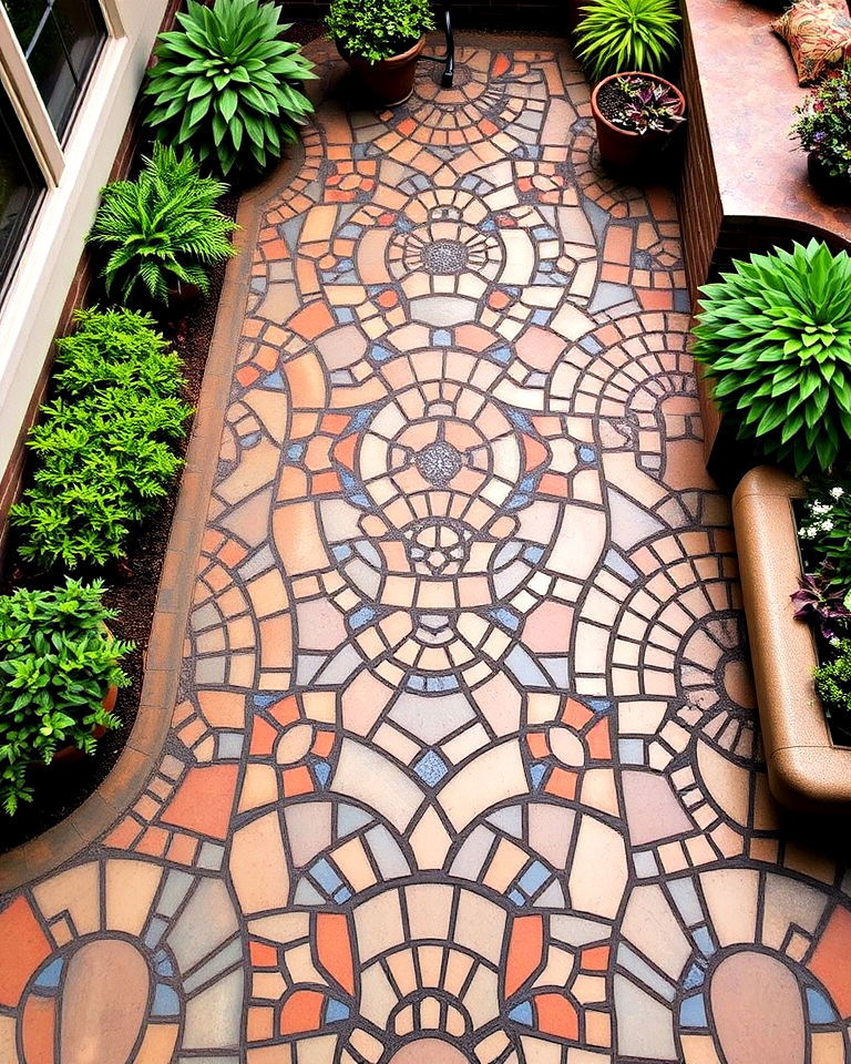 unique mosaic paver patterns - 40 Paver Patio Ideas