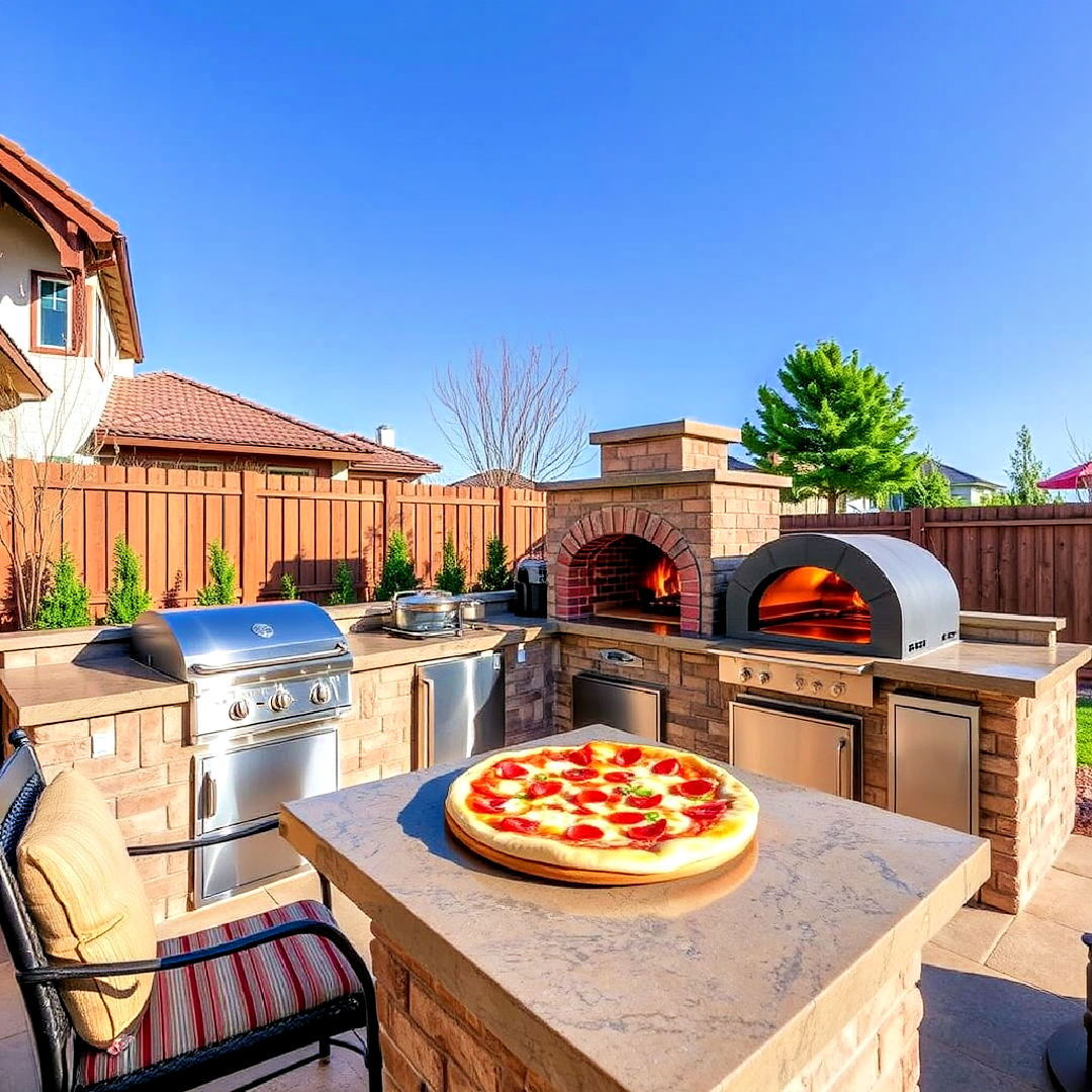 unique outdoor pizza oven station - 20 Luxury Outdoor Kitchen Ideas