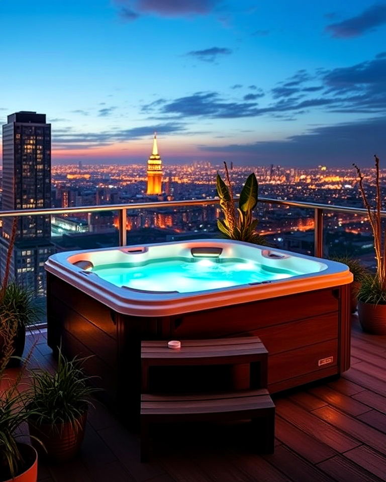 unique private hot tub retreat - 20 Penthouse Balcony Ideas