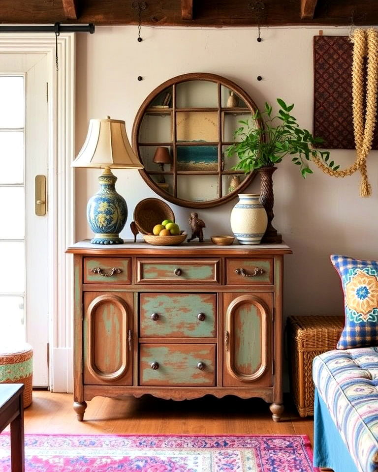 unique repurposed vintage furniture - 30 Boho Decor Ideas