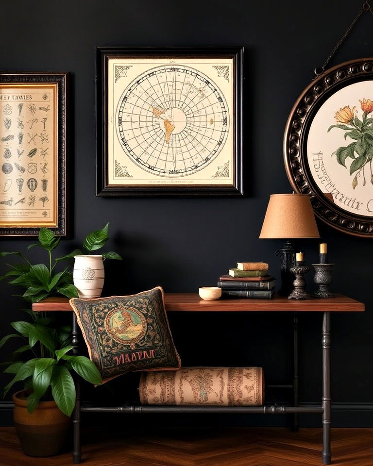 unique spellbinding wall art - 30 Witchy Living Room Ideas