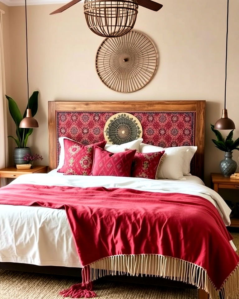 unique statement headboard - 25 Hippie Bedroom Ideas