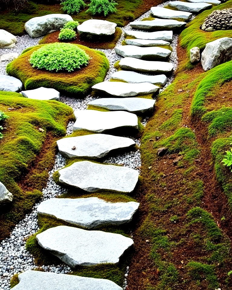 unique stepping stone path - 40 Japanese Garden Ideas