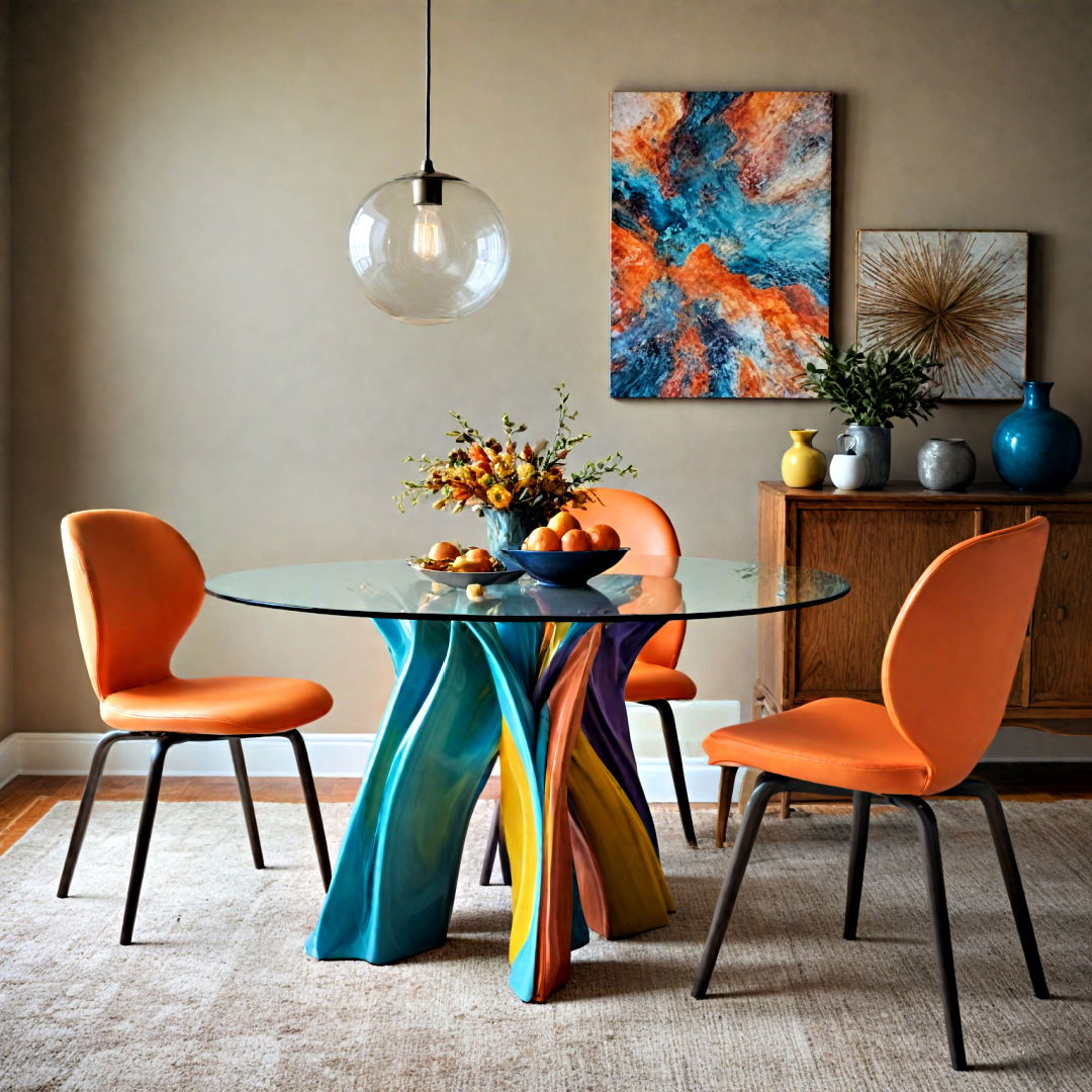 unique table legs - 40 Dining Room Decor Ideas