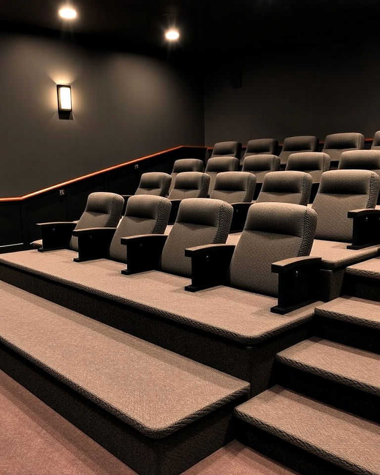 unique tiered seating platforms - 40 Small Home Theater Ideas
