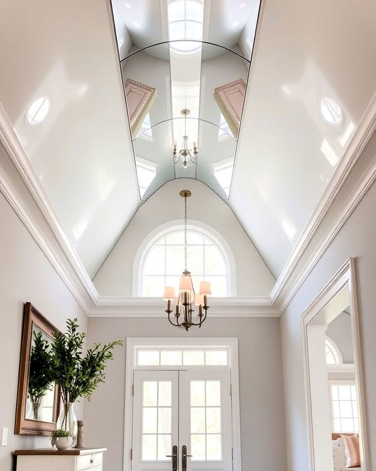 unique vaulted ceiling with mirrors - 40 Vaulted Ceiling Ideas