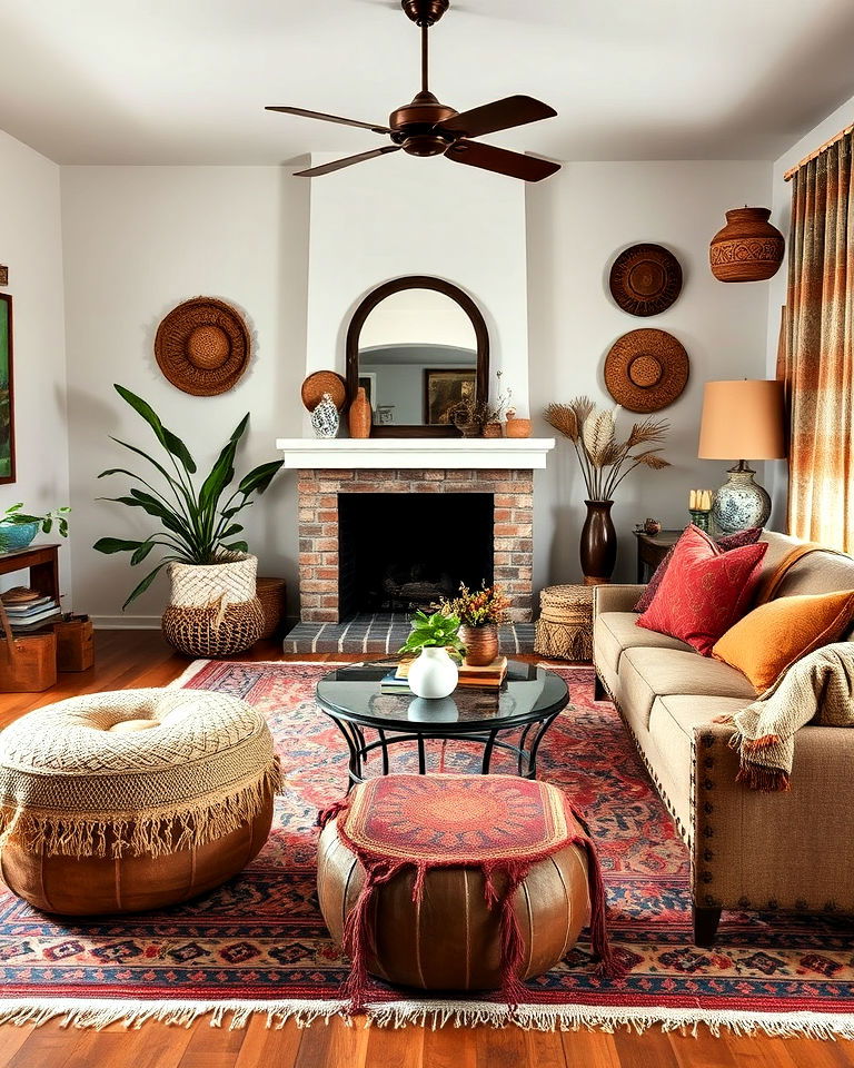 unique vintage and global accents - 30 Bohemian Maximalist Decor Ideas