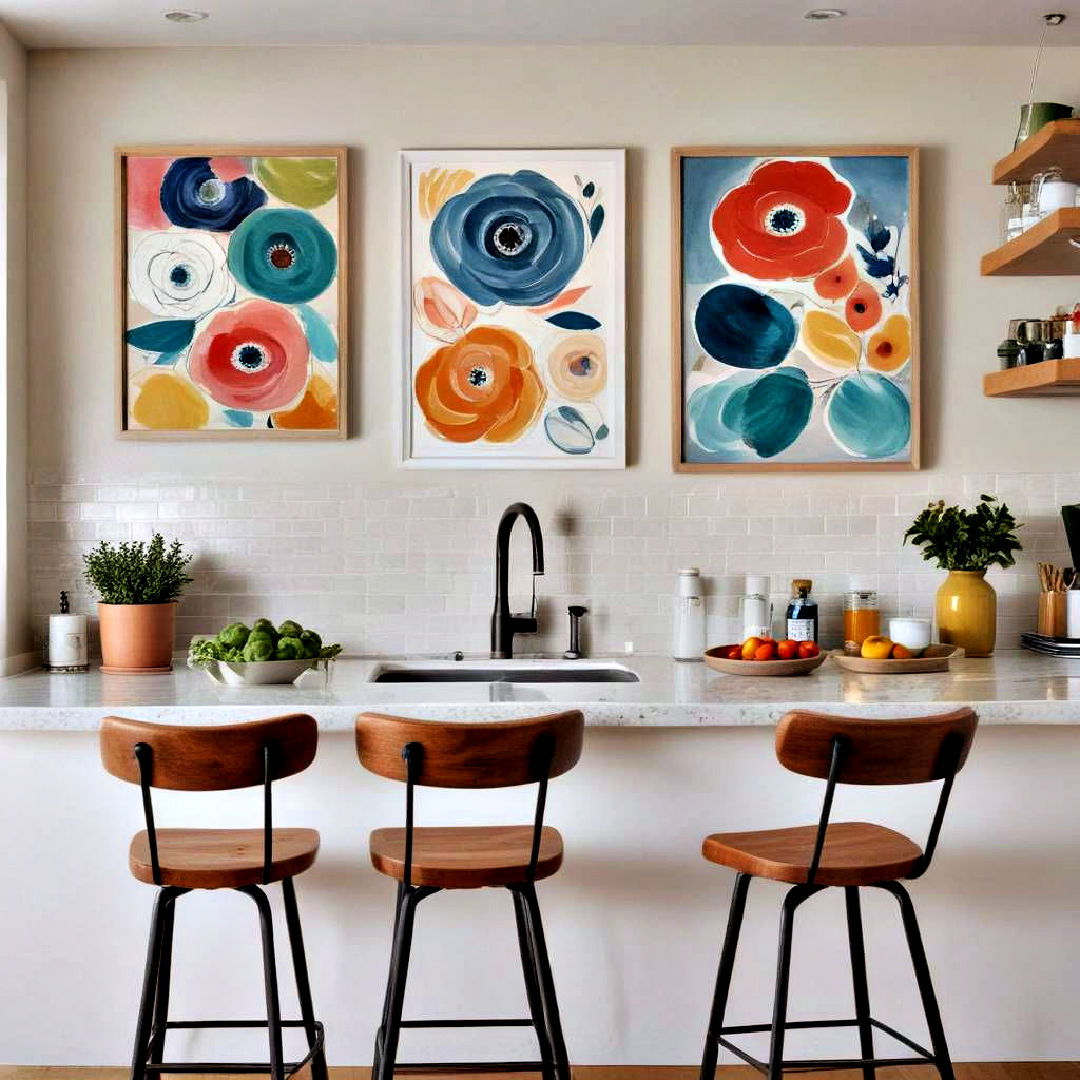 unique wall art - 40 Kitchen Decor Ideas