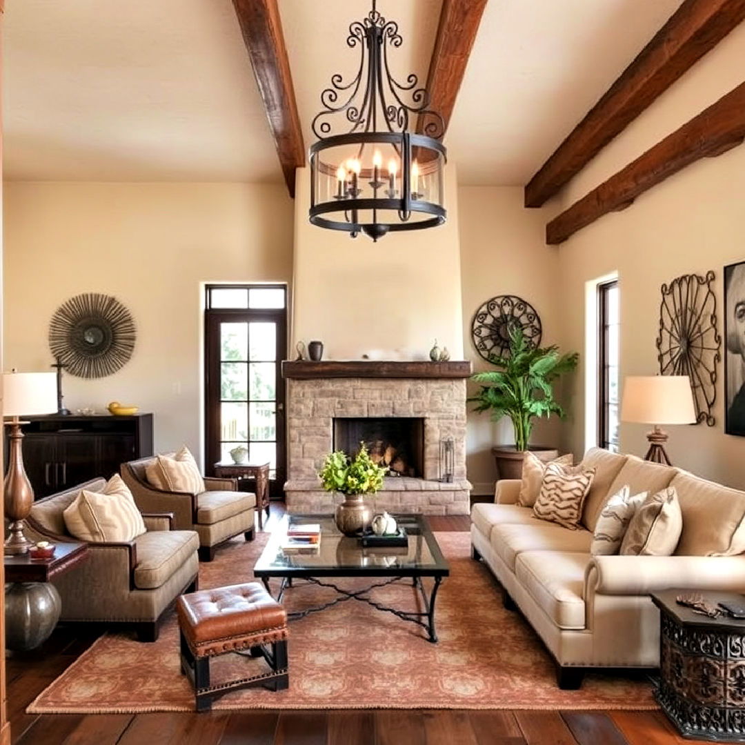 unique wrought iron details - 25 Southwestern Living Room Ideas