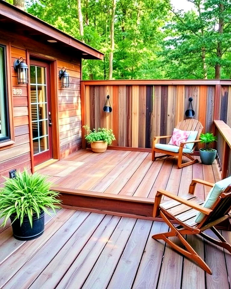 upcycled wood deck for backyard - 30 Backyard Deck Ideas on a Budget