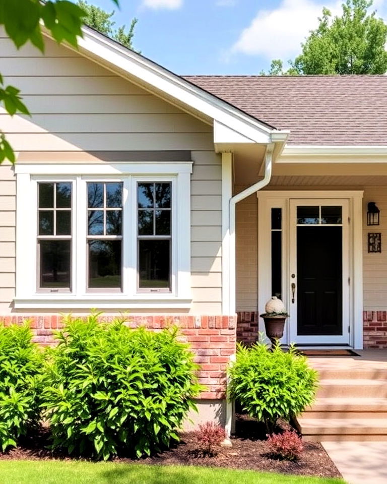 update windows with modern trim - 40 Curb Appeal Inspiration for Ranch Homes