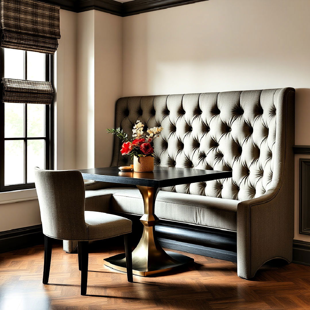 upholstered tufting for banquette seating - 40 Banquette Seating Ideas