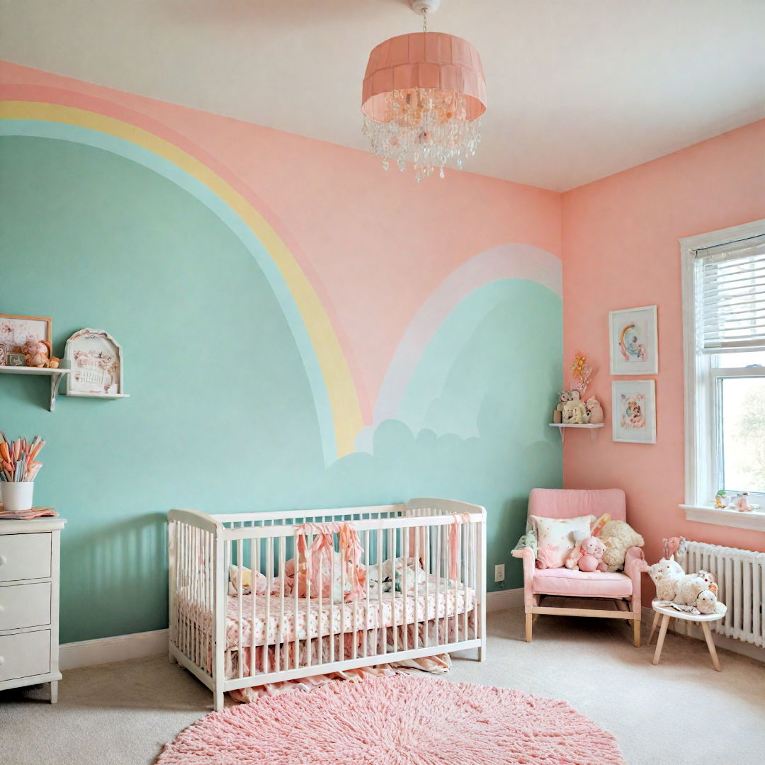 use a variety of soft pastel colors - 40 Nursery Ideas