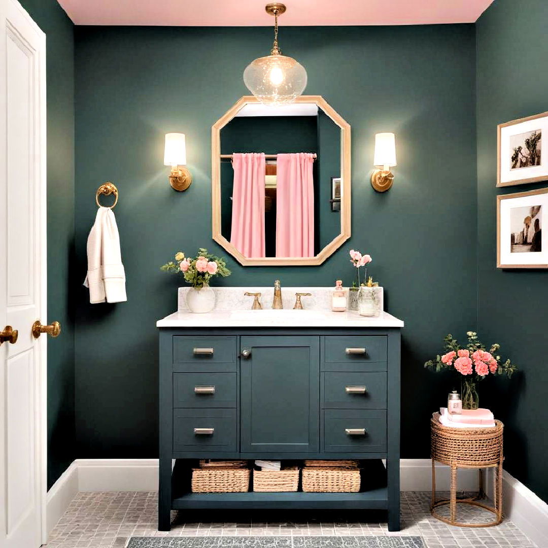 use bold paint colors - 40 Bathroom Decor Ideas