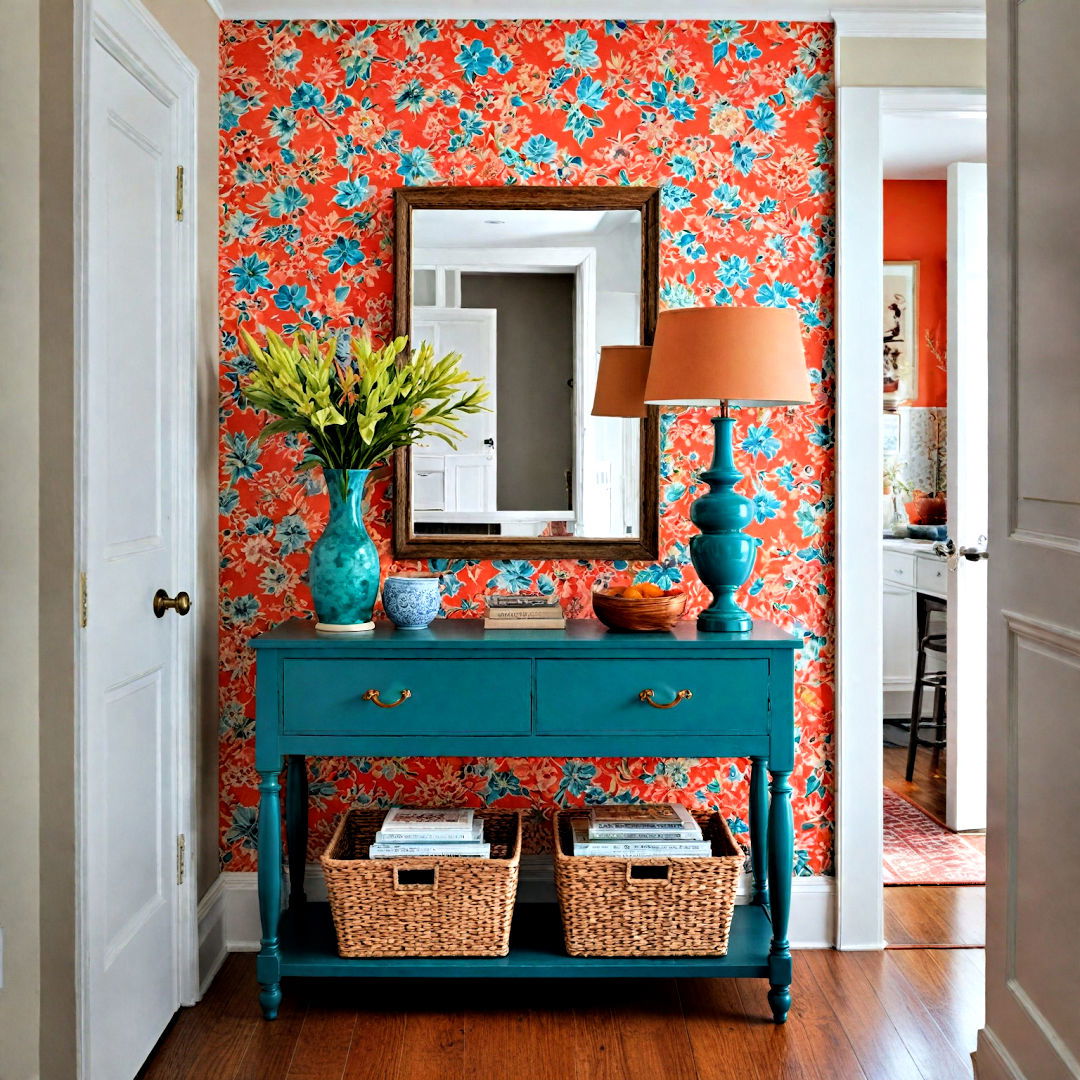 use bright colors - 40 Small Entryway Ideas