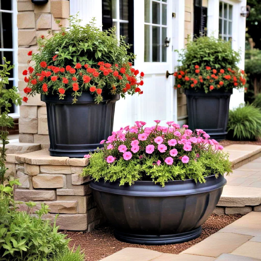 use containers for landscaping - 40 Front Yard Landscaping Ideas