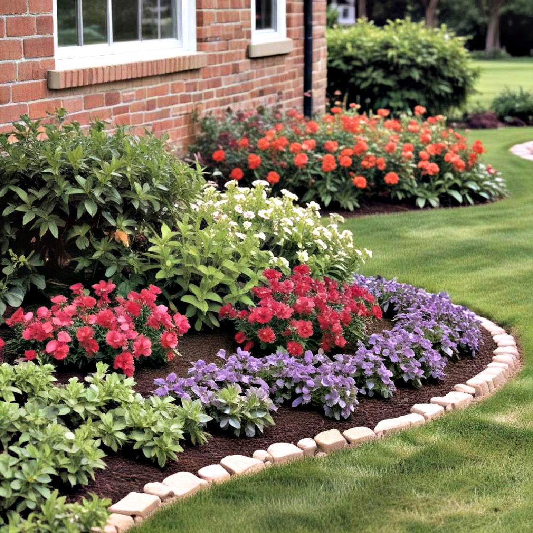 use edging around flower bed - 40 Small Front Yard Landscaping Ideas