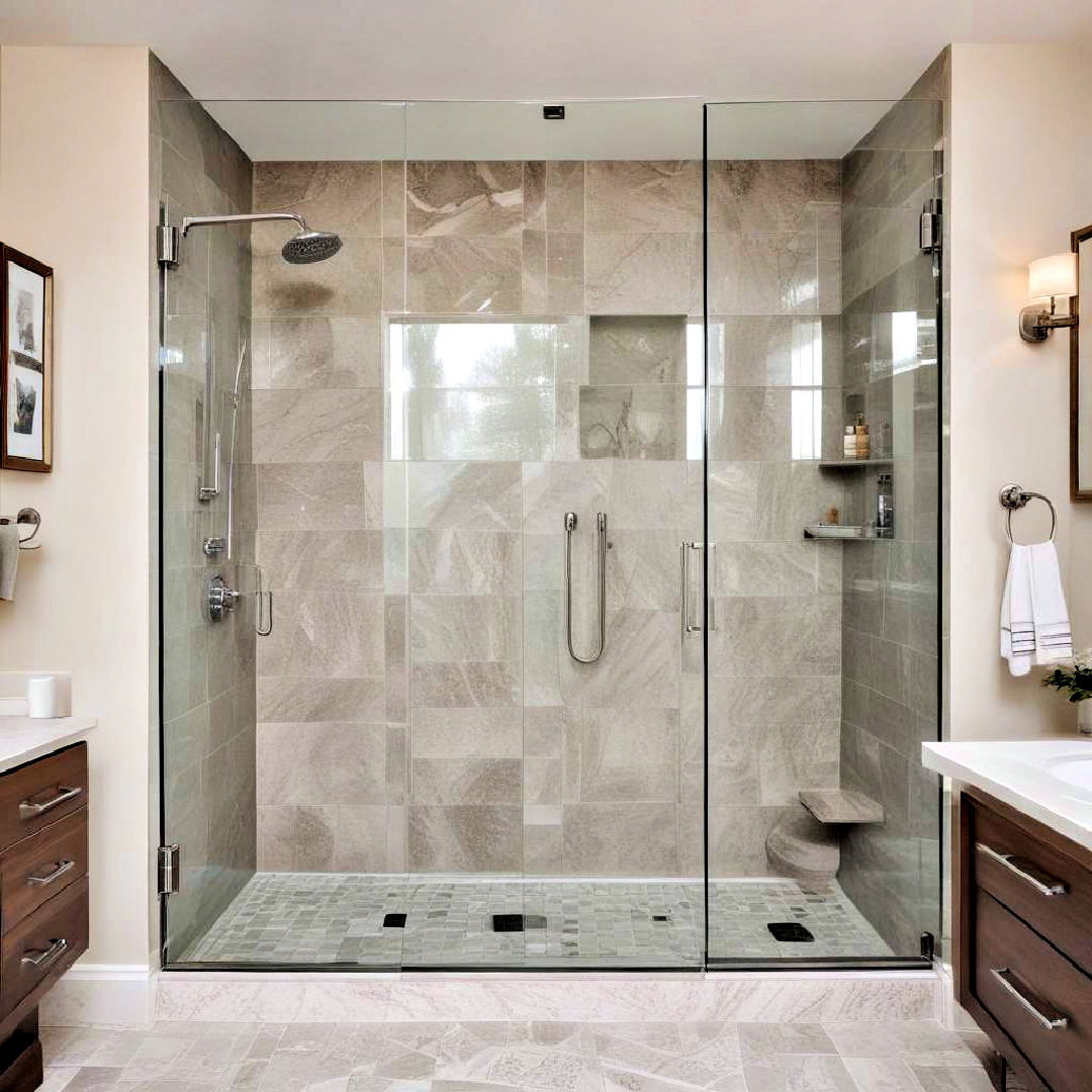 use glass enclosure - 40 Bathroom Decor Ideas