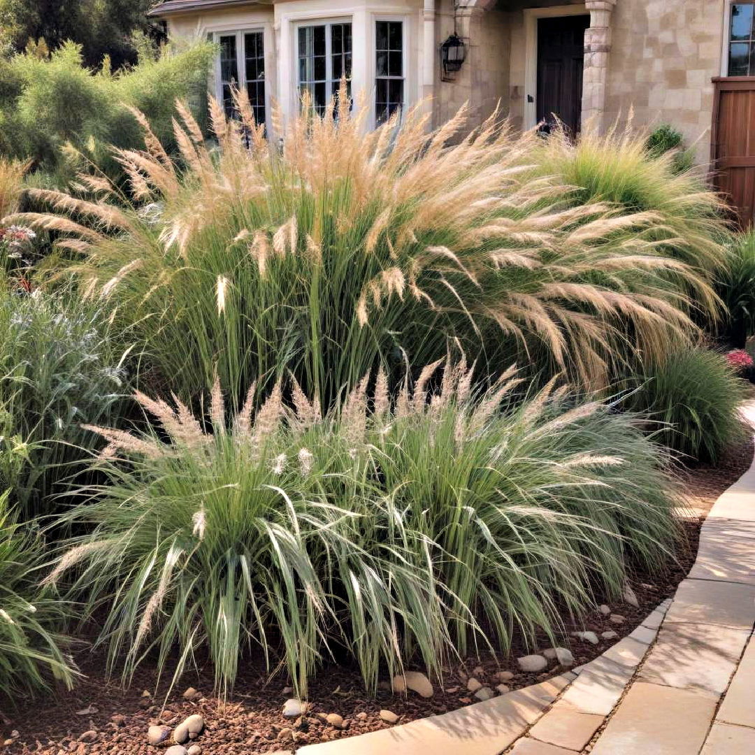 use ornamental grass for front yard landscaping - 40 Front Yard Landscaping Ideas
