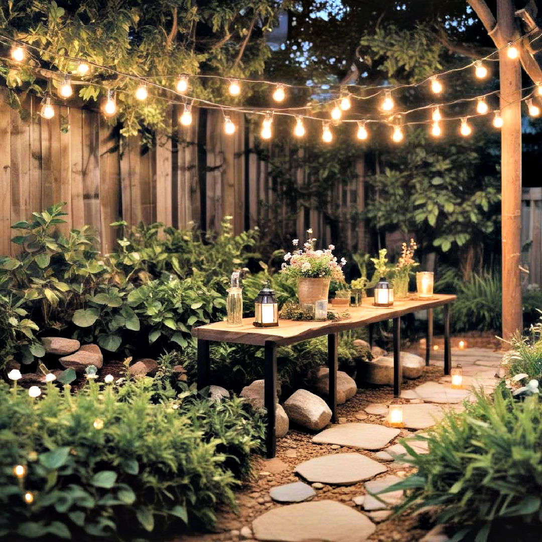 use proper lighting - 40 Small Backyard Ideas