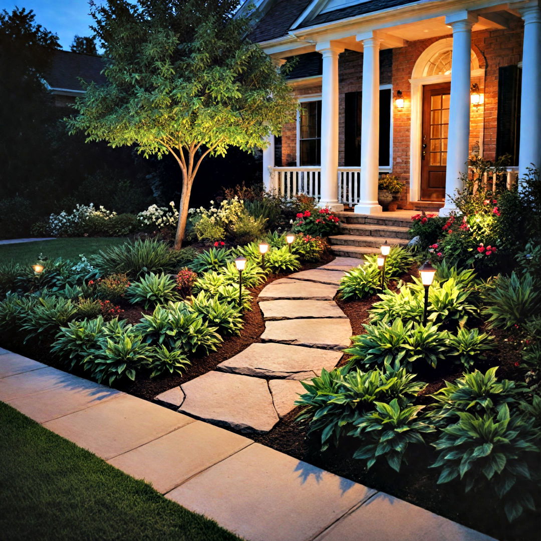 use proper lighting - 40 Front Yard Landscaping Ideas