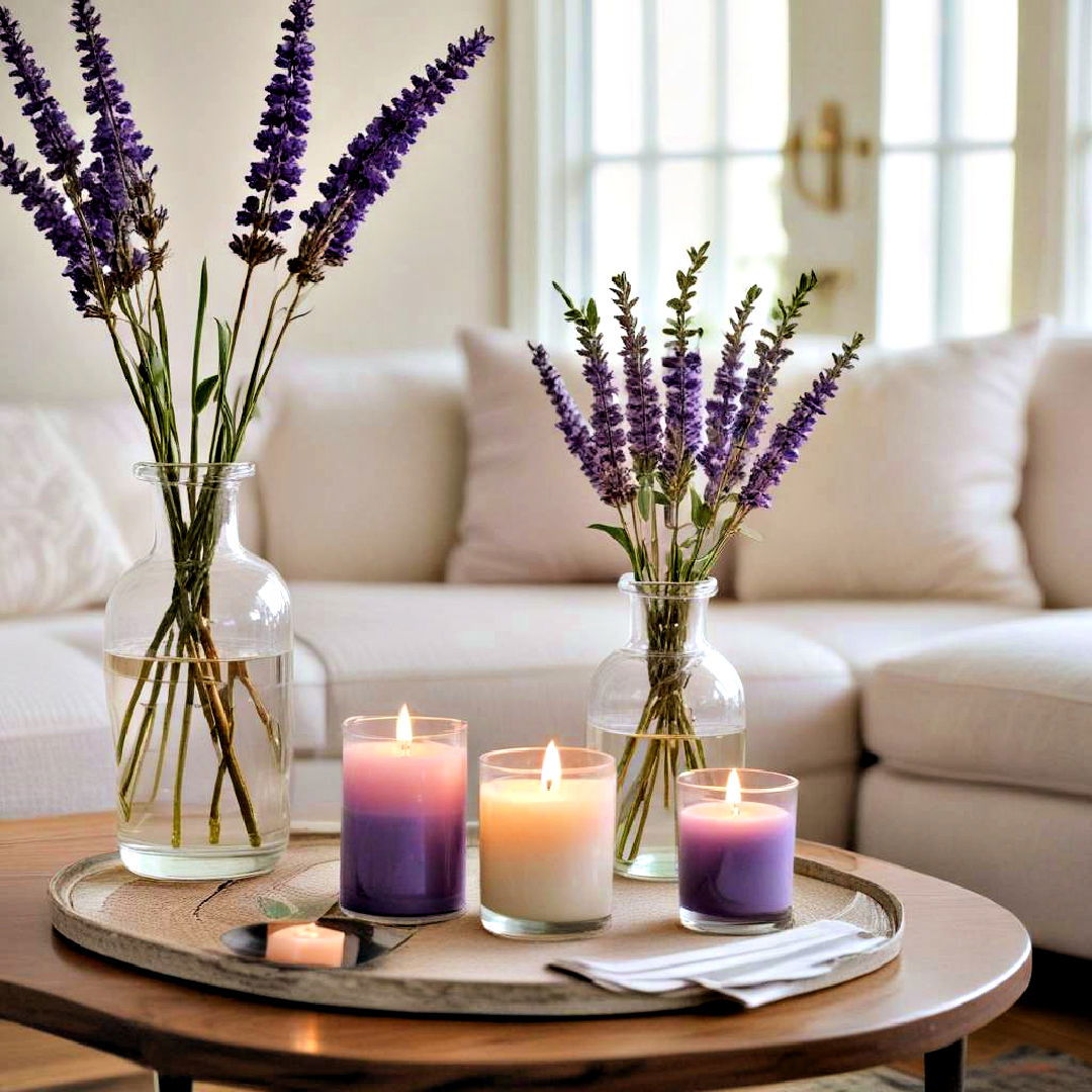 use scented candles - 40 Living Room Ideas