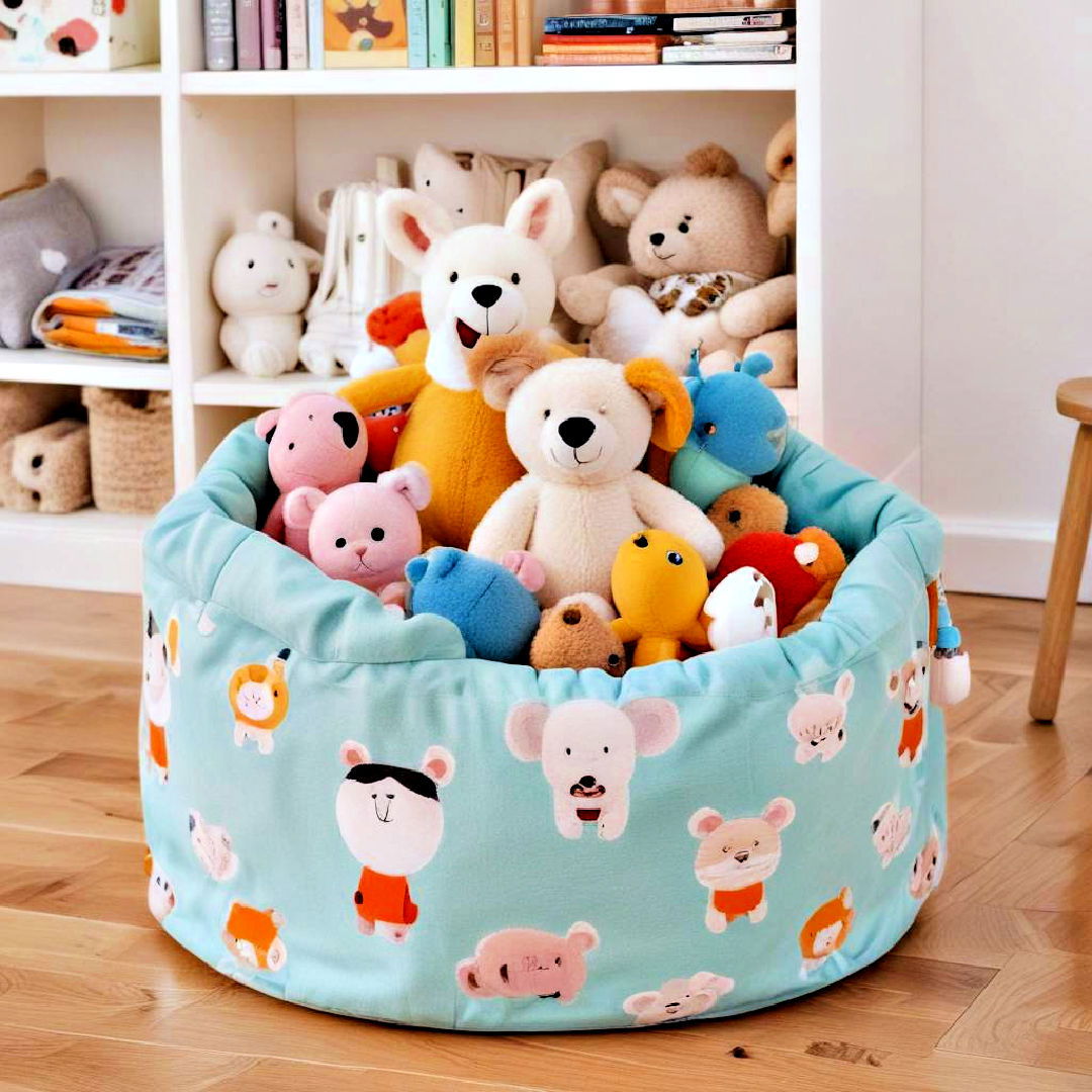 use soft toy storage bag - 40 Toy Storage Ideas