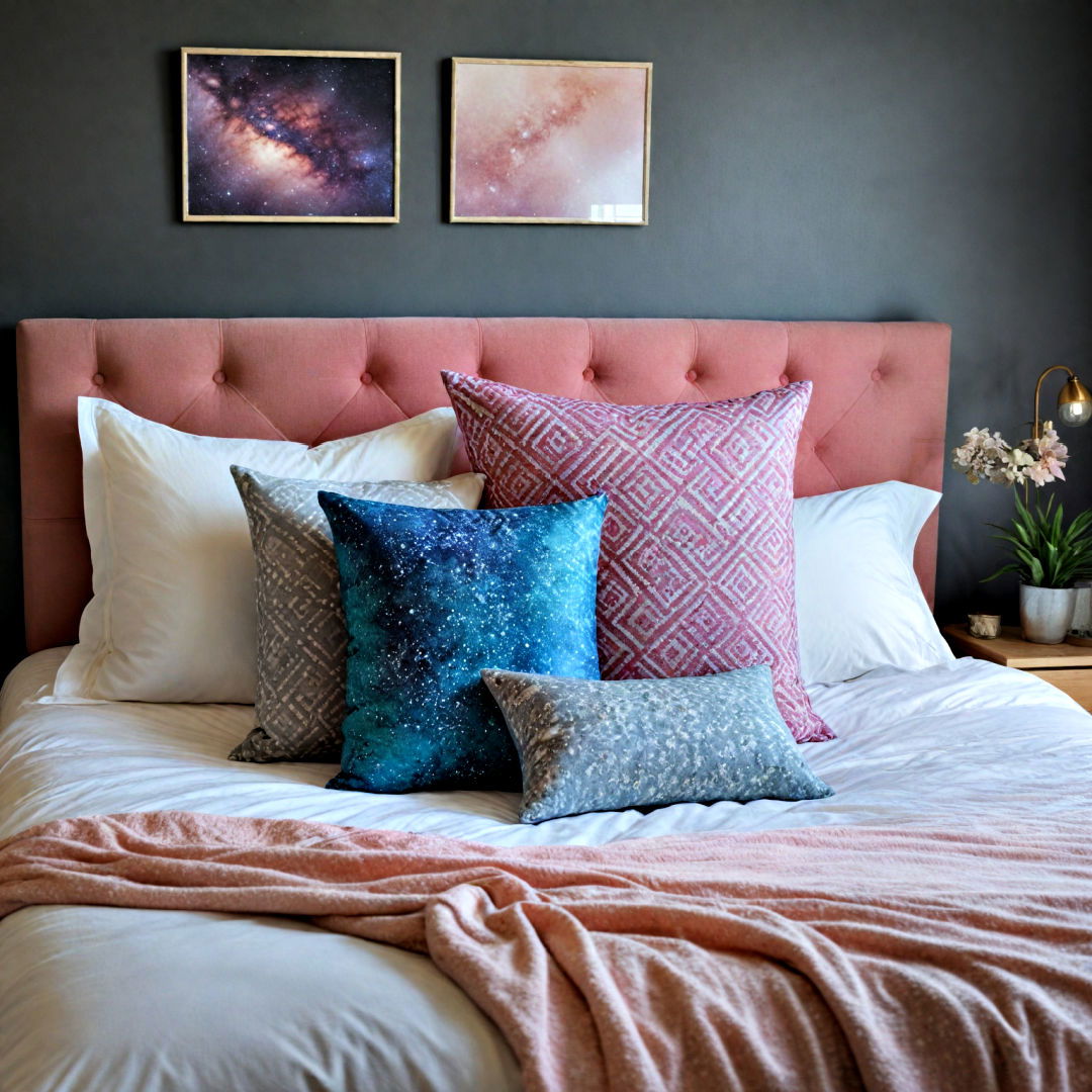 use stylish accent pillows - 40 Teenage Girl Bedroom Ideas