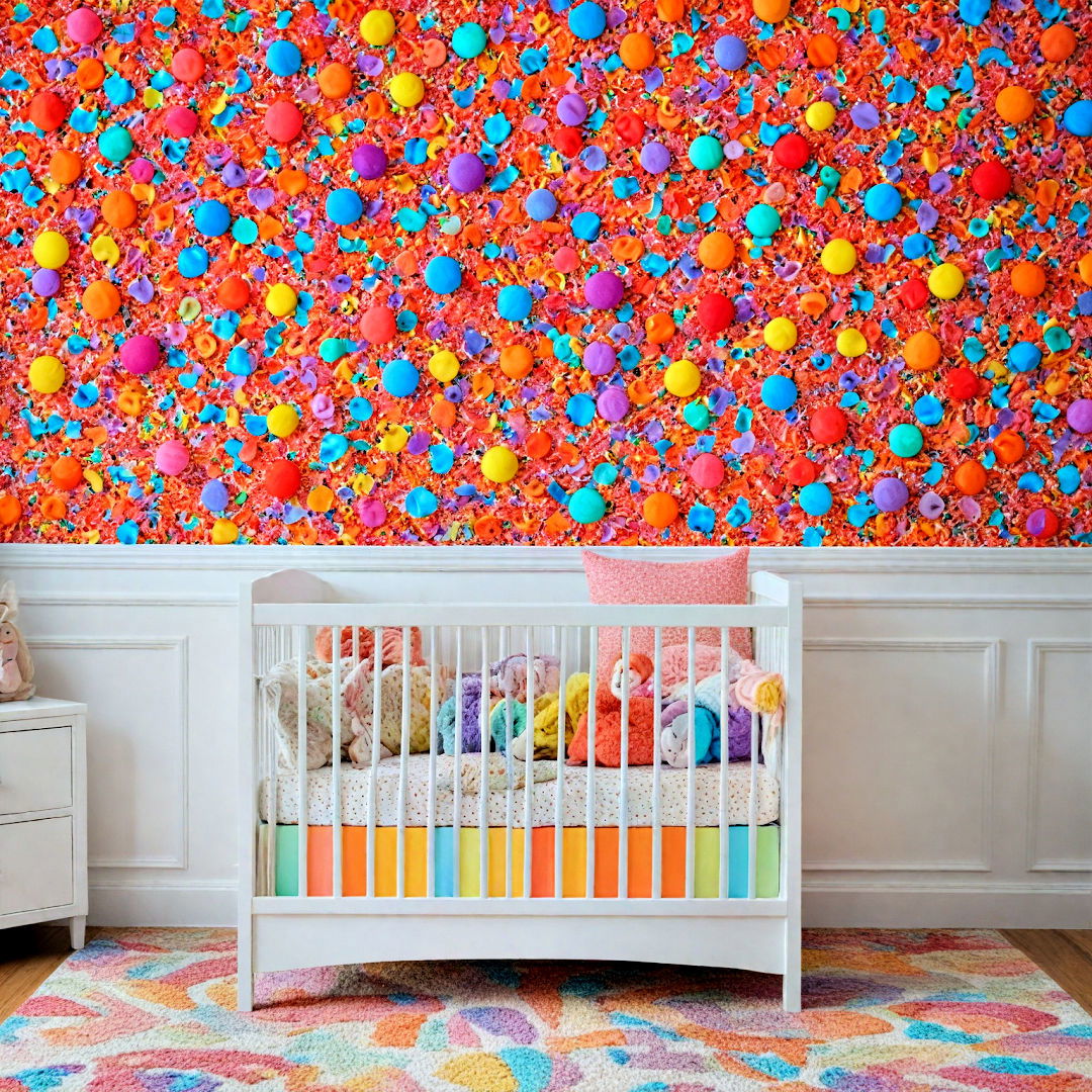 use vibrant colors to create a lively environment - 40 Nursery Ideas