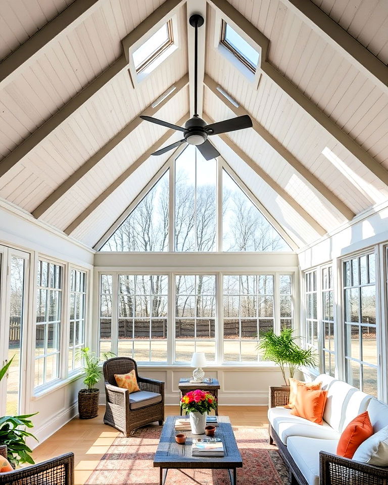 vaulted ceilings for sunroom - 20 Sunroom Ceiling Ideas