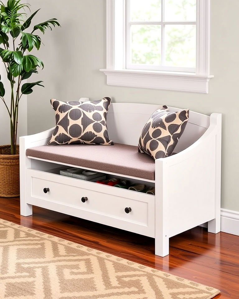 versatile bench with storage - 30 Living Room Storage Ideas