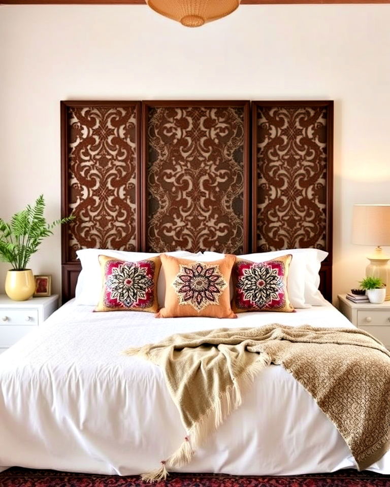 versatile decorative screens - 20 Bohemian Moroccan Bedroom Ideas